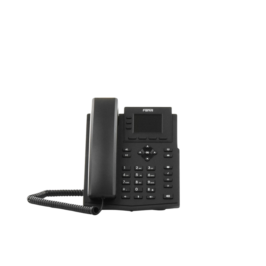 Teléfono IP empresarial para 4 líneas SIP con pantalla LCD de 2.4 pulgadas a color, Opus y conferencia de 3 vías, PoE.