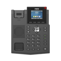 Teléfono IP empresarial para 4 líneas SIP con pantalla LCD de 2.4 pulgadas a color, Opus y conferencia de 6 participantes, PoE.