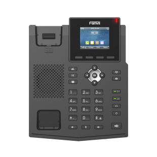 Teléfono IP empresarial para 4 líneas SIP con pantalla LCD de 2.4 pulgadas a color, Opus y conferencia de 6 participantes, PoE.