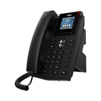 Teléfono IP empresarial para 4 líneas SIP con pantalla LCD de 2.4 pulgadas a color, Opus y conferencia de 6 participantes, PoE.