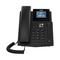 Teléfono IP empresarial para 4 líneas SIP con pantalla LCD de 2.4 pulgadas a color, Opus y conferencia de 6 participantes, PoE.