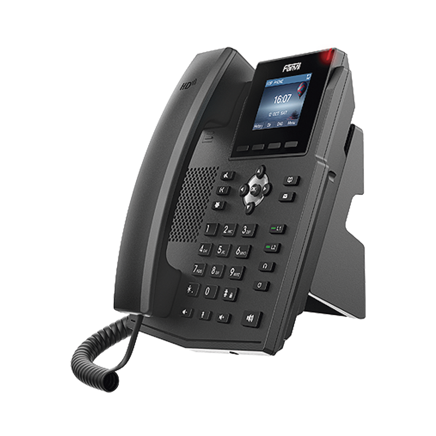 Teléfono IP / 4 Líneas SIP / Pantalla LCD Color 2.4" / Audio HD G.722 y Opus / Conferencia 3 Vías / PoE 802.3af / OpenVPN / Soporte EHS