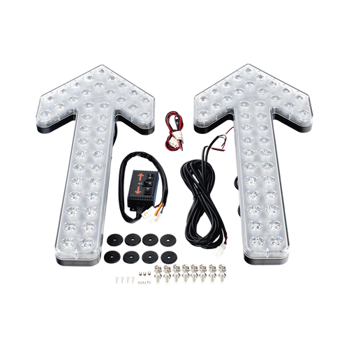 Flechas directoras de tráfico LED de 24 Pulgadas en color ámbar con 240 LED
