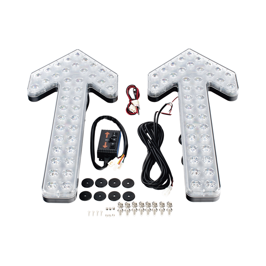 Flechas directoras de tráfico LED de 24 Pulgadas en color ámbar con 240 LED