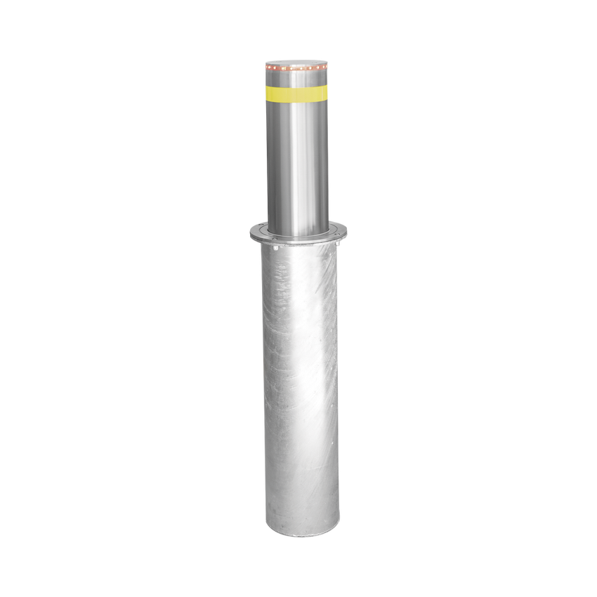 Bolardo Hidr�ulico Antiembestida 220 mm � 600 mm / Acero Inoxidable 304 / 200,000 J de Resistencia al Impacto / Bomba Hidr�ulica Integrada / Ciclo de 4 seg / 100 Ciclos por Hora