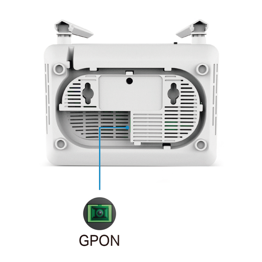 ONU/ONT - XPON Router WIFI AC 1200 / Modo EPON y GPON / 1 Puerto PON SC/APC / 2 Puertos LAN 10/100/1000 MBPS / Soporta AgiNet Config - AgiNet ACS (herramienta de gestón remota)