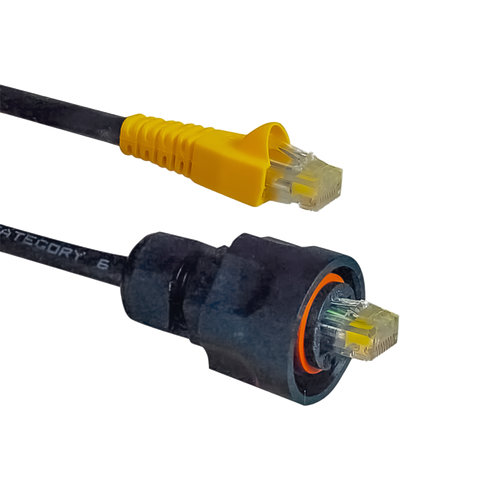 Patch Cord Industrial Ruggedized a Plug Modular, Cat6, de 0.91 Metros (3 Pies), Color Negro