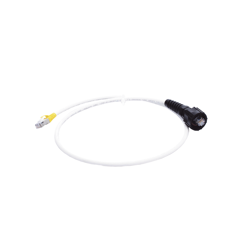 Patch Cord Reforzado Industrial (Ruggedized), Cat6A Blindado S/FTP, CM/LS0H, 0.91 Metros (3 Pies)