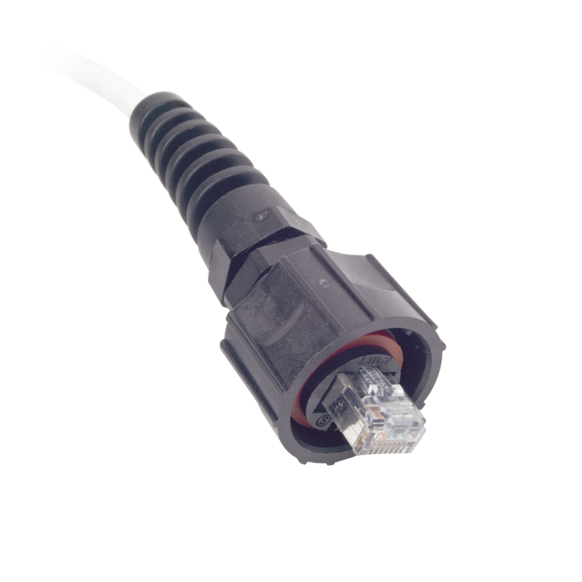 Patch Cord Reforzado Industrial (Ruggedized), Cat6A Blindado S/FTP, CM/LS0H, 2.13 Metros (7 Pies)