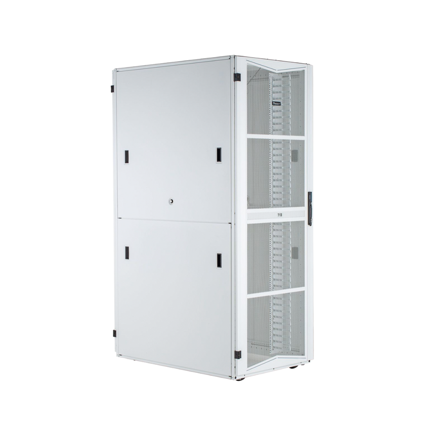 Gabinete FlexFusion para Centros de Datos, 42 UR, 600 mm de Ancho, 1070 mm de Profundidad, Fabricado en Acero, Color Blanco