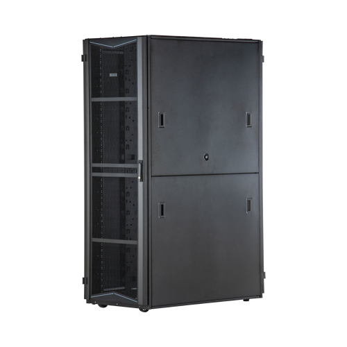 Gabinete FlexFusion para Centros de Datos, 42 UR, 700 mm de Ancho, 1200 mm de Profundidad, Fabricado en Acero, Color Negro