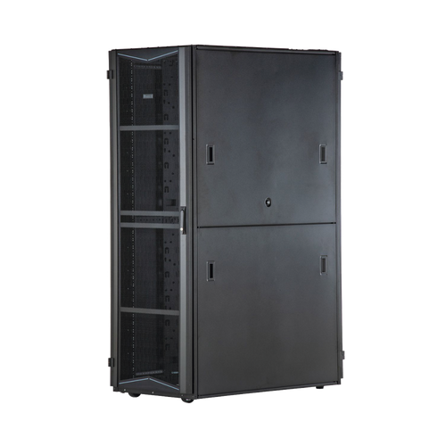 Gabinete FlexFusion para Centros de Datos, 45 UR, 700 mm de Ancho, 1070 mm de Profundidad, Sin Paneles Laterales, Fabricado en Acero, Color Negro