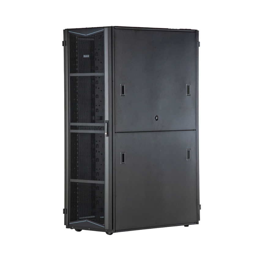 Gabinete FlexFusion para Centros de Datos, 45 UR, 700 mm de Ancho, 1070 mm de Profundidad, Sin Paneles Laterales, Fabricado en Acero, Color Negro