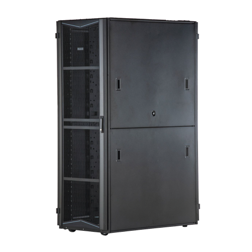 Gabinete FlexFusion para Centros de Datos, 45 UR, 700 mm de Ancho, 1070 mm de Profundidad, Sin Paneles Laterales, Fabricado en Acero, Color Negro