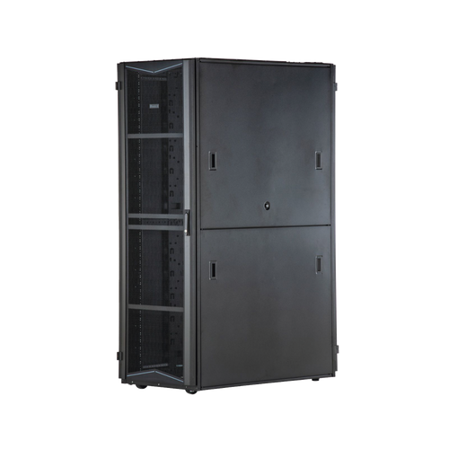 Gabinete FlexFusion para Centros de Datos, 42 UR, 800 mm de Ancho, 1070 mm de Profundidad, Fabricado en Acero, Color Negro