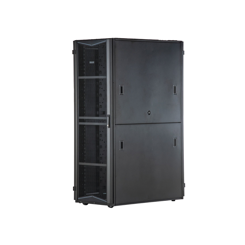 Gabinete FlexFusion para Centros de Datos, 42 UR, 800 mm de Ancho, 1200 mm de Profundidad, Fabricado en Acero, Color Negro