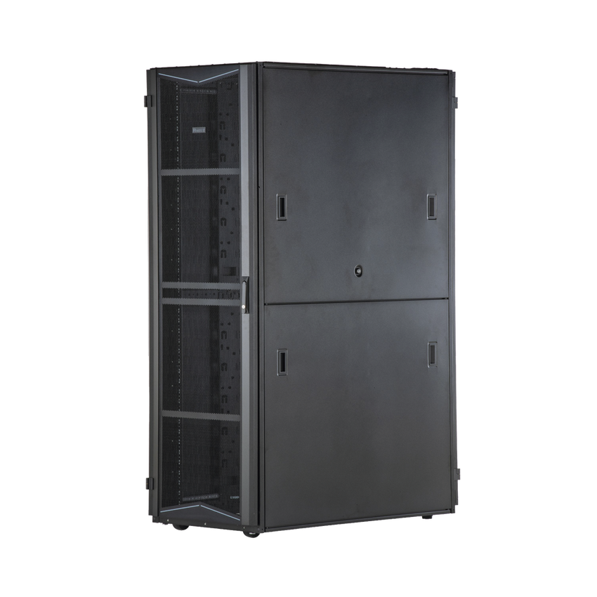 Gabinete FlexFusion para Centros de Datos, 45 UR, 800 mm de Ancho, 1200 mm de Profundidad, Fabricado en Acero, Color Negro
