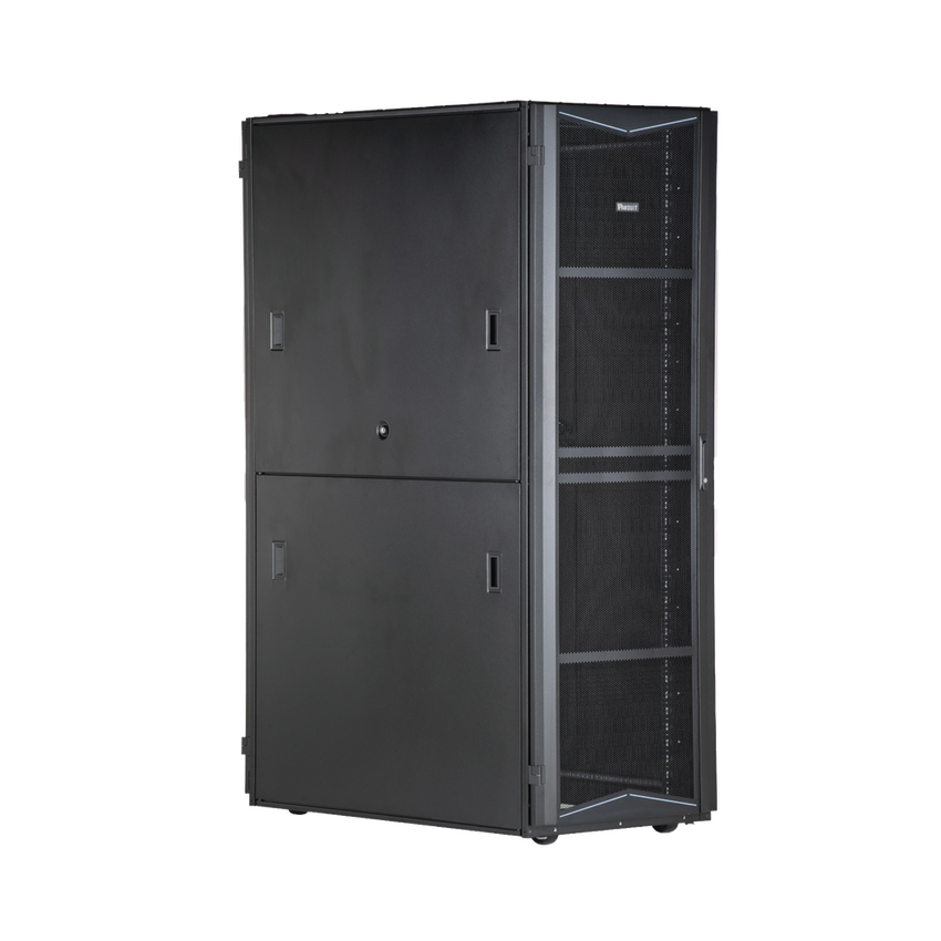Gabinete FlexFusion para Centros de Datos, 45 UR, 800 mm de Ancho, 1200 mm de Profundidad, Fabricado en Acero, Color Negro