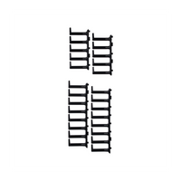 Kit de Dedos Para Administración de Cables en Gabinetes FlexFusion™, de 42 o 45 UR,  Dedos de 100 mm de Longitud, Color Negro