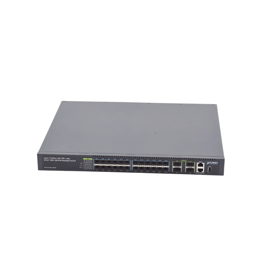 Switch Administrable Capa 3, 24 Puertos 10G SFP+, 4 Puertos de 40G/100G QSFP28