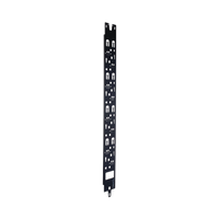 Panel Administrador de Cables Vertical para Gabinete FlexFusion™ de 42RU, Acepta Anillos en D, Anillos S1DR, S2DR y L; S1LR, S2LR, Color Negro