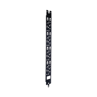 Panel Administrador de Cables Vertical para Gabinete FlexFusion™ de 42RU, Acepta Anillos en D, Anillos S1DR, S2DR y L; S1LR, S2LR, Color Negro