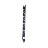 Panel Administrador de Cables Vertical para Gabinete FlexFusion™ de 42RU, Acepta Anillos en D, Anillos S1DR, S2DR y L; S1LR, S2LR, Color Negro
