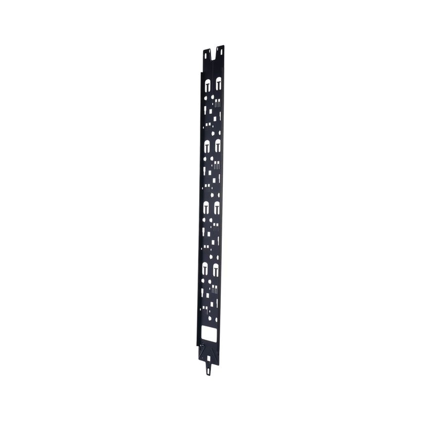 Panel Administrador de Cables Vertical para Gabinete FlexFusion™ de 42RU, Acepta Anillos en D, Anillos S1DR, S2DR y L; S1LR, S2LR, Color Negro