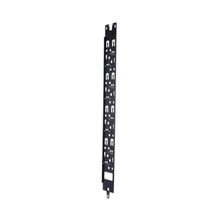 Panel Administrador de Cables Vertical para Gabinete FlexFusion™ de 45RU, Acepta Anillos en D, Anillos S1DR, S2DR y L; S1LR, S2LR, Color Negro