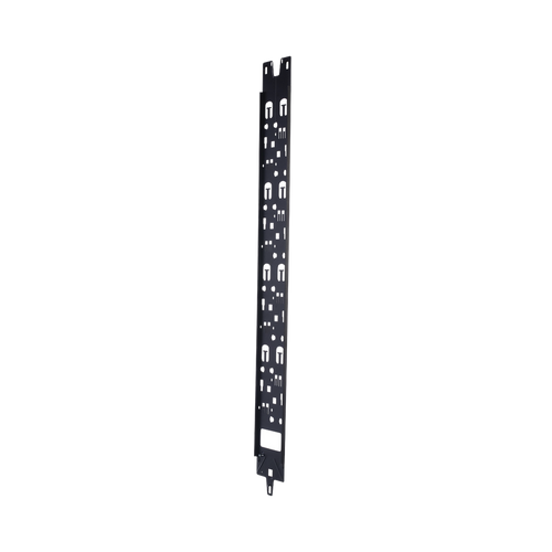 Panel Administrador de Cables Vertical para Gabinete FlexFusion™ de 45RU, Acepta Anillos en D, Anillos S1DR, S2DR y L; S1LR, S2LR, Color Negro