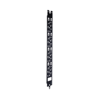 Panel Administrador de Cables Vertical para Gabinete FlexFusion™ de 45RU, Acepta Anillos en D, Anillos S1DR, S2DR y L; S1LR, S2LR, Color Negro