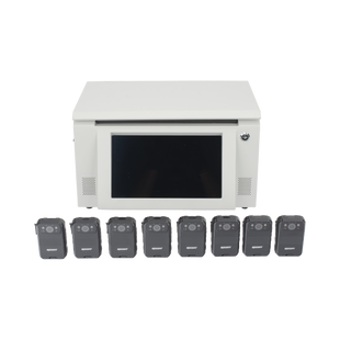 Kit de descarga simultanea para Bodycam | Estación de descarga XMRA8R3 | 8 X Bodycam  XMRR3