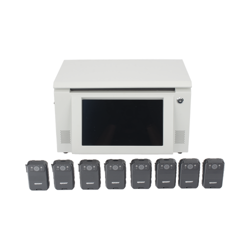 Kit de descarga simultanea para Bodycam | Estación de descarga XMRA8R3 | 8 X Bodycam  XMRR3