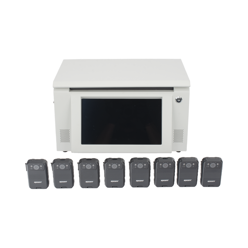 Kit de descarga simultanea para Bodycam | Estación de descarga XMRA8R3 | 8 X Bodycam  XMRR3