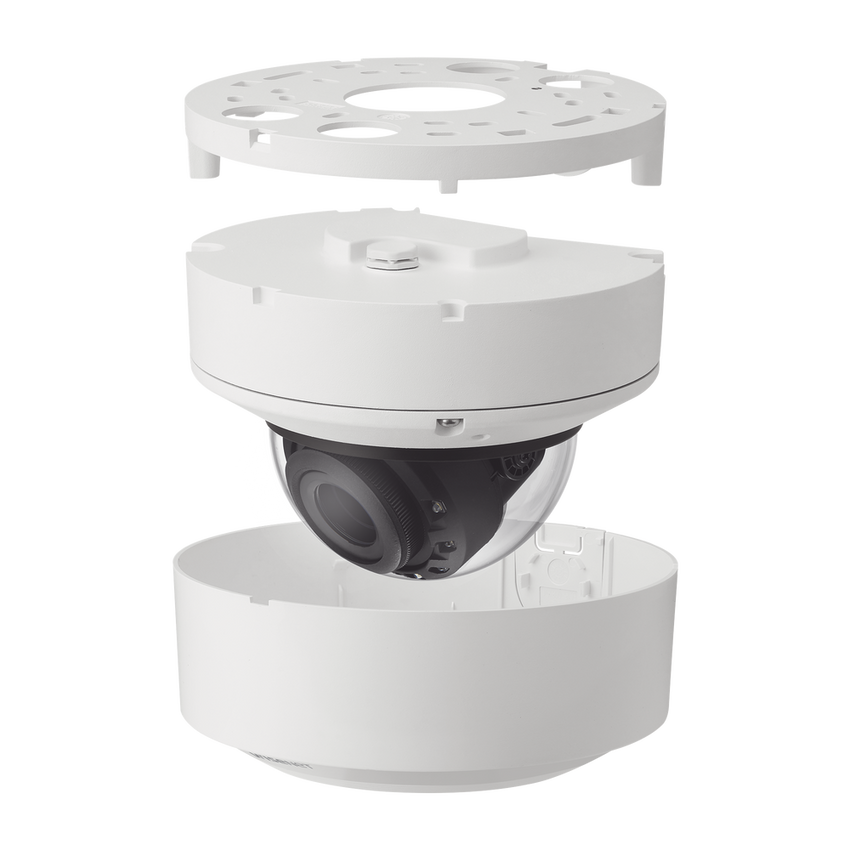 Cámara Domo IP 4K con IA / Lento Motorizado de 4.5 a 9.3mm / P-Iris, WDR 120dB / Ranura SD / Protección IP52 e IK08