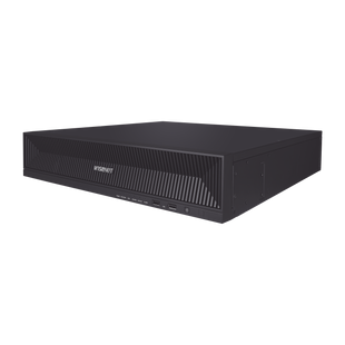 NVR de 16 canales / 32MP / Hasta 4 Discos Duros / Switch PoE+ 16 puertos / Wisenet P2P / H.265 & WiseStream / incluye 24TB de almacenamiento