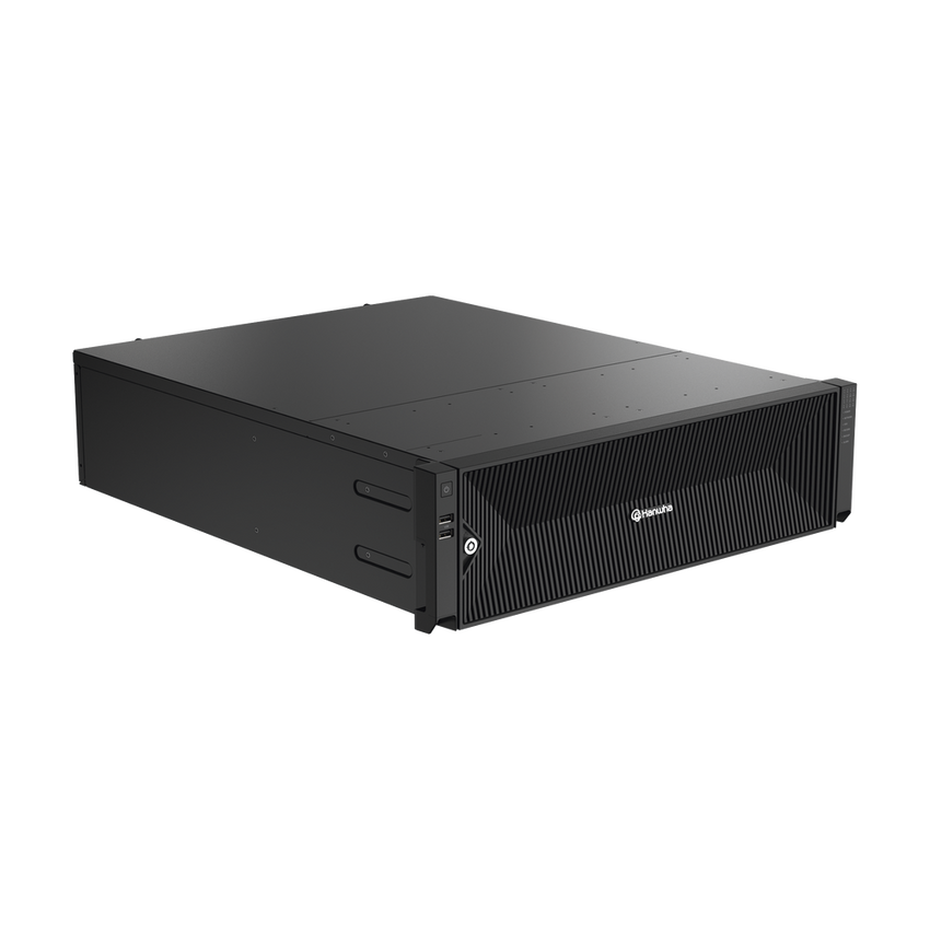 NVR de 64 canales /  Hasta 32 MP / H.265 & Wisestream / Procesamiento 400 Mbps / 3 Puertos de Red / Raid 5-6 / 16 bahias para disco duro (no incluidos)