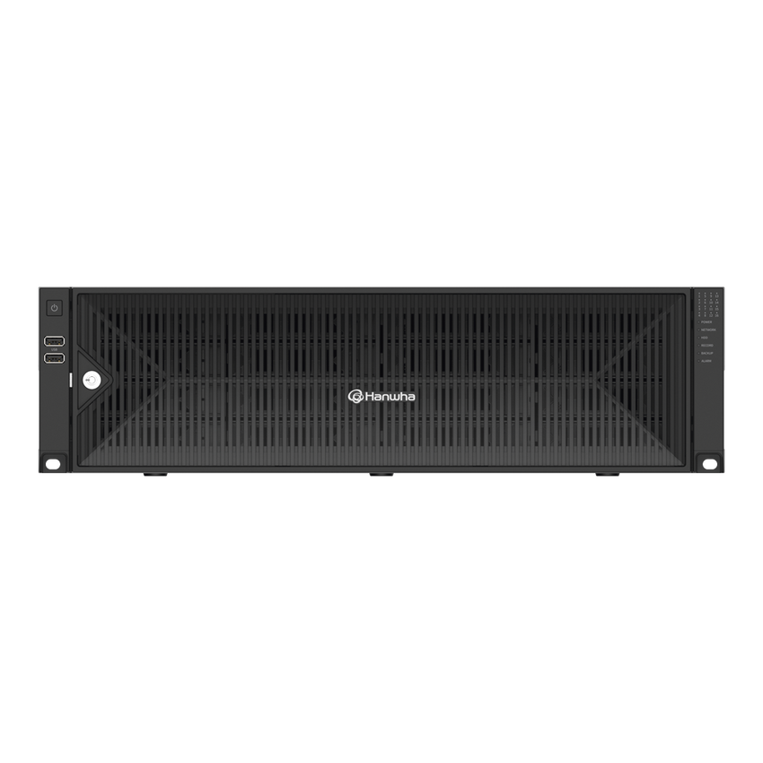NVR de 64 canales /  Hasta 32 MP / H.265 & Wisestream / Procesamiento 400 Mbps / 3 Puertos de Red / Raid 5-6 / 16 bahias para disco duro (no incluidos)