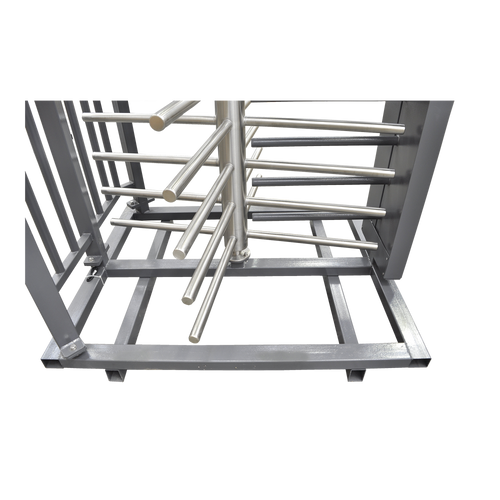 Torniquete Sencillo / Cuerpo Completo / Interior/Exterior / 100% Acero con Pintura Gris / EJE CENTRAL de Acero Inoxidable /Acabado de Lujo / Alto Tráfico