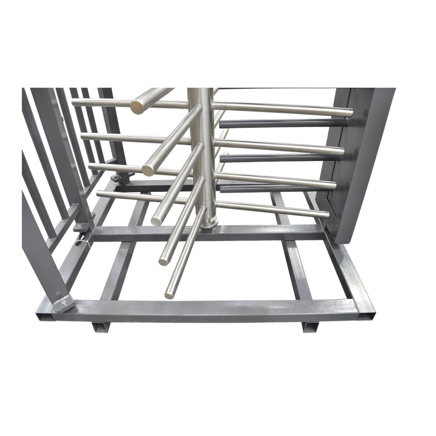 Torniquete Sencillo / Cuerpo Completo / Interior/Exterior / 100% Acero con Pintura Gris / EJE CENTRAL de Acero Inoxidable /Acabado de Lujo / Alto Tráfico