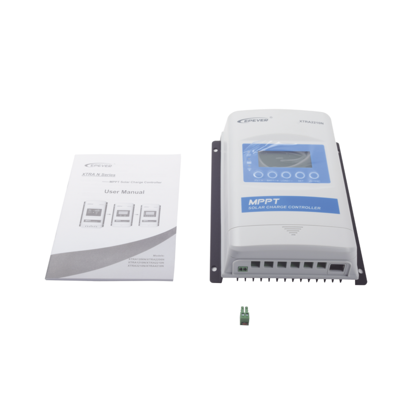 Controlador Solar MPPT 20A 12/24V, Máximo Voltaje de Circuito Abierto Voc 100Vcc, Configurable para Baterías de Litio