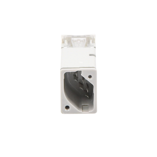 Jack Z-Max UTP Categoría 6, Montaje Híbrido en Placa de Pared (Plano y Angulado), Color Blanco