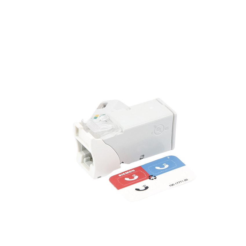 Jack Z-Max Cat6A, UTP, Montaje Híbrido en Placa de Pared (Plano y Angulado), Color Blanco, Versión Bulk (Sin Empaque Individual)