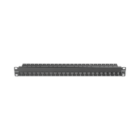 Patch Panel ZMAX with Jack UTP CAT6A 24 Port 1U Black