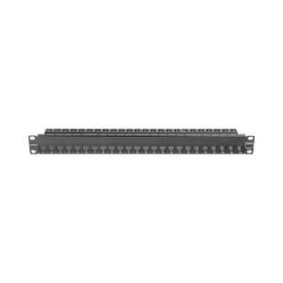 Patch Panel ZMAX with Jack UTP CAT6A 24 Port 1U Black