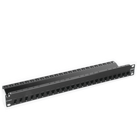 Patch Panel ZMAX with Jack UTP CAT6A 24 Port 1U Black