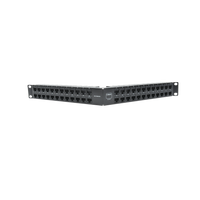 Patch Panel UTP Z-MAX Categoría 6A, de 48 Puertos, Angulado, 1UR