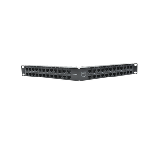 Patch Panel UTP Z-MAX Categoría 6A, de 48 Puertos, Angulado, 1UR
