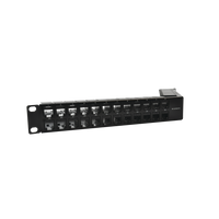 Patch Panel UTP Z-MAX Categoría 6A, de 48 Puertos, Angulado, 1UR