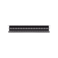 Patch Panel Z-Max de 24 Puertos, Blindado, Precargado con Jacks Categoría 6A, Plano, 1UR
